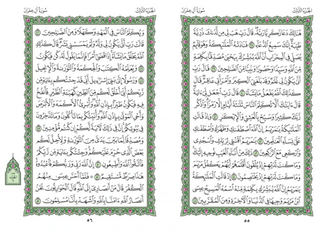 صفحه 55 قران (سوره آل عمران) – استخاره با قران