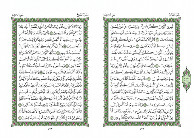 صفحه 121 قران (سوره مائده) – استخاره با قران