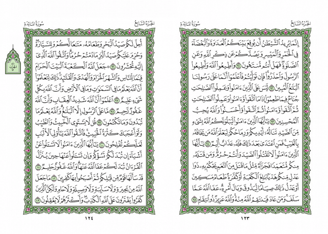 صفحه 123 قران (سوره مائده) – استخاره با قران