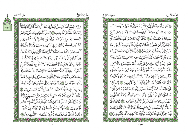 صفحه 125 قران (سوره مائده) – استخاره با قران