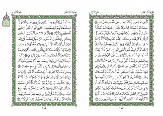 صفحه 253 قران (سوره رعد) - استخاره با قران