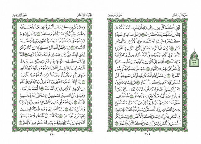 صفحه 259 قران (سوره ابراهیم) - استخاره با قران