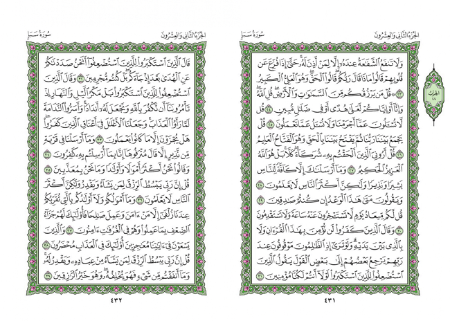 صفحه 431 قران (سوره سبا) - استخاره با قران