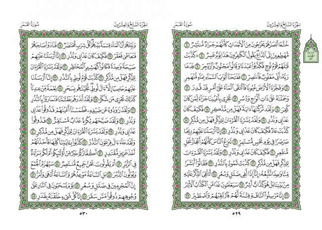 صفحه 529 قران (سوره قمر) - استخاره با قران